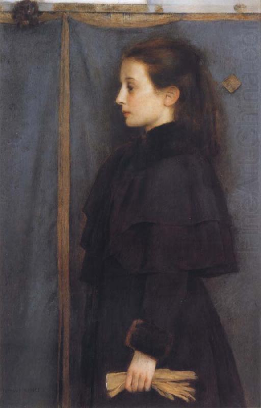 Fernand Khnopff Portrait of Jeanne de Bauer china oil painting image